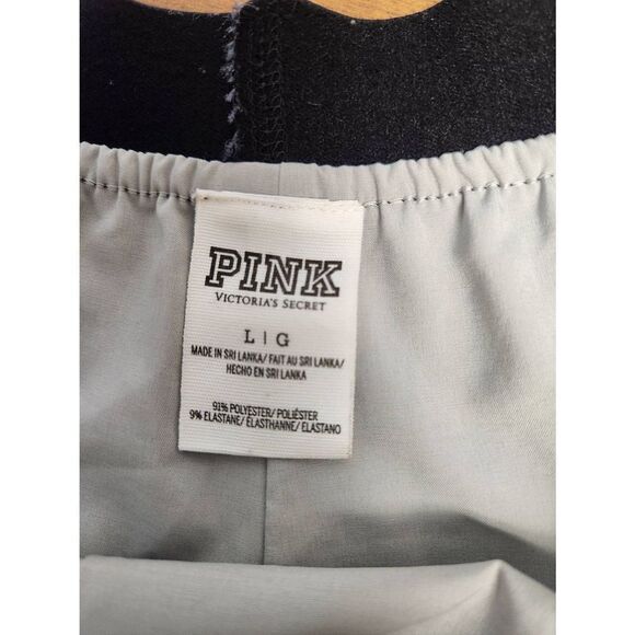Pink LARGE grey shorts with black trim and PINK made out of Zebra font in yellow - Picture 4 of 7